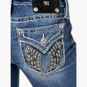 Miss Me Low Rise Skinny Jeans with Embellished Pockets
